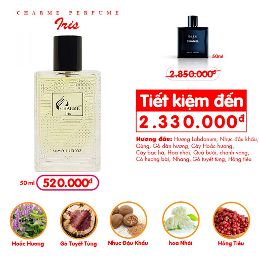 [HCM]Nước hoa nam IRIS - NAM TÍNH VÀ LỊCH LÃM (50ML)