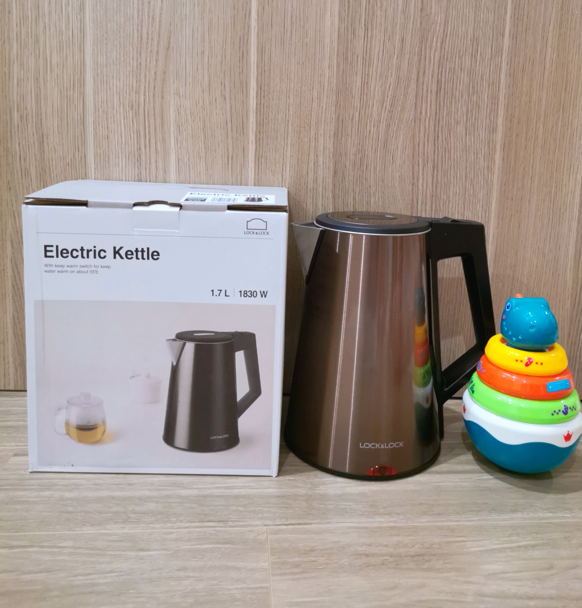Ấm đun siêu tốc LocknLock Digital Electric Kettle 1.7L - Màu đen EJK286BLK