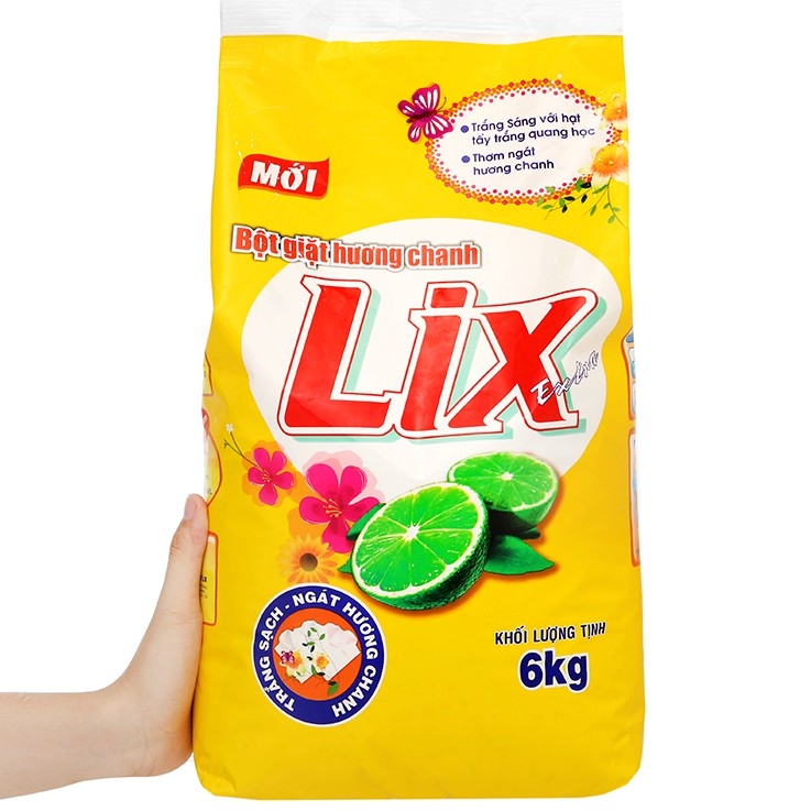 [HCM]Bột giặt LIX Hương Chanh 5,5kg