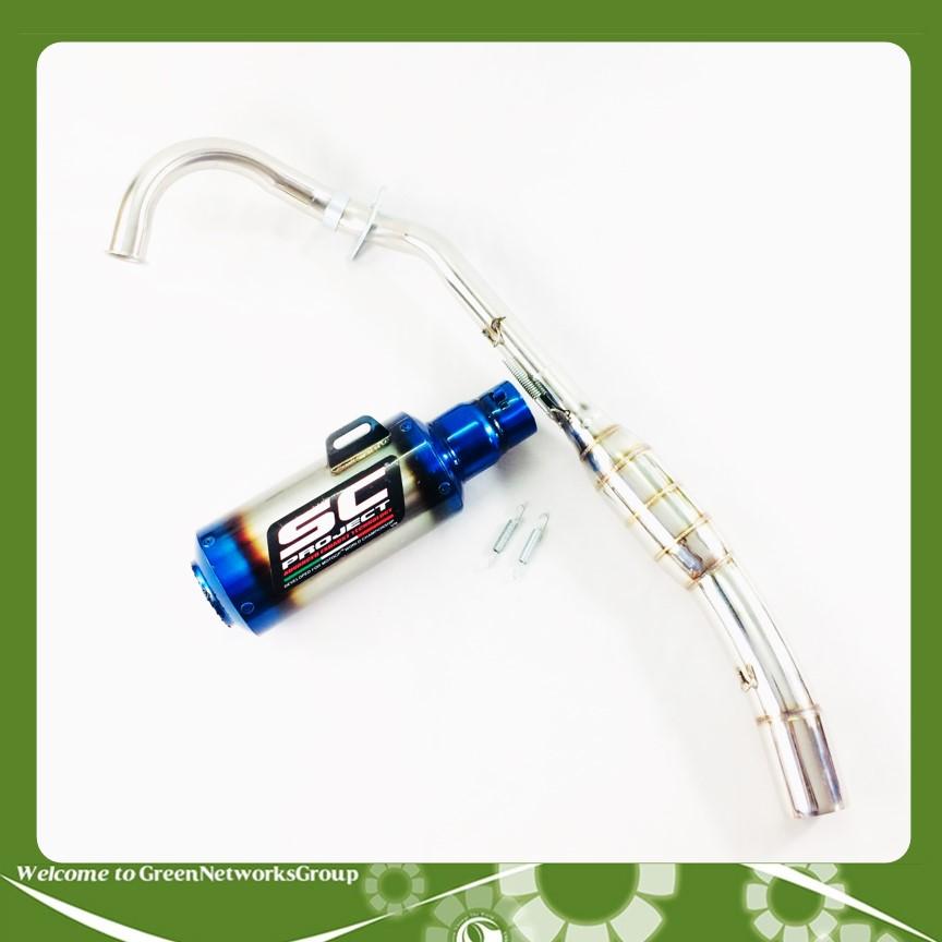 Pô SC xe máy full cổ pô bụng bầu Exciter 150 Greennetworks