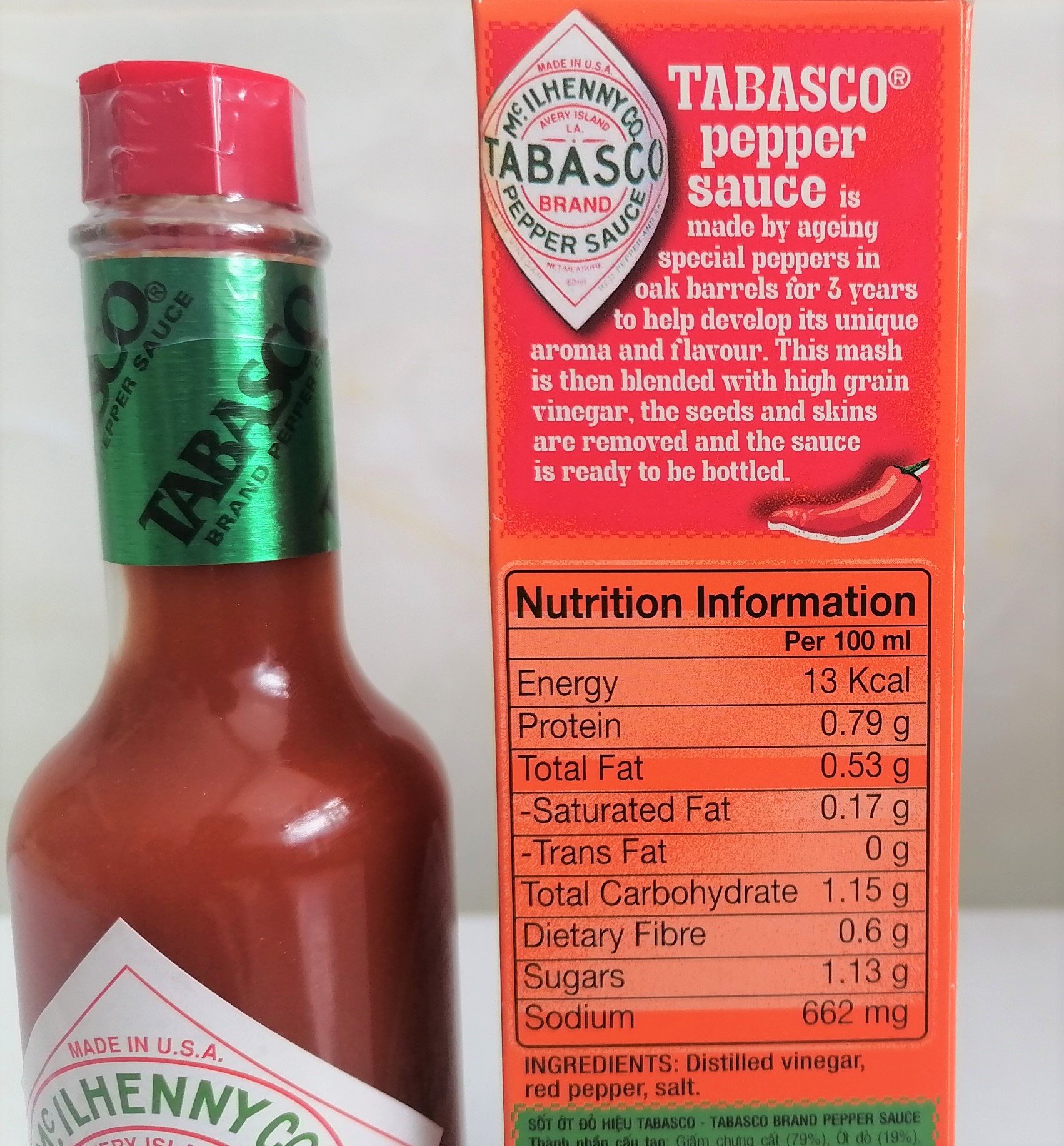 [Chai 150ml] XỐT ỚT ĐỎ [USA] TABASCO Pepper Sauce (halal)