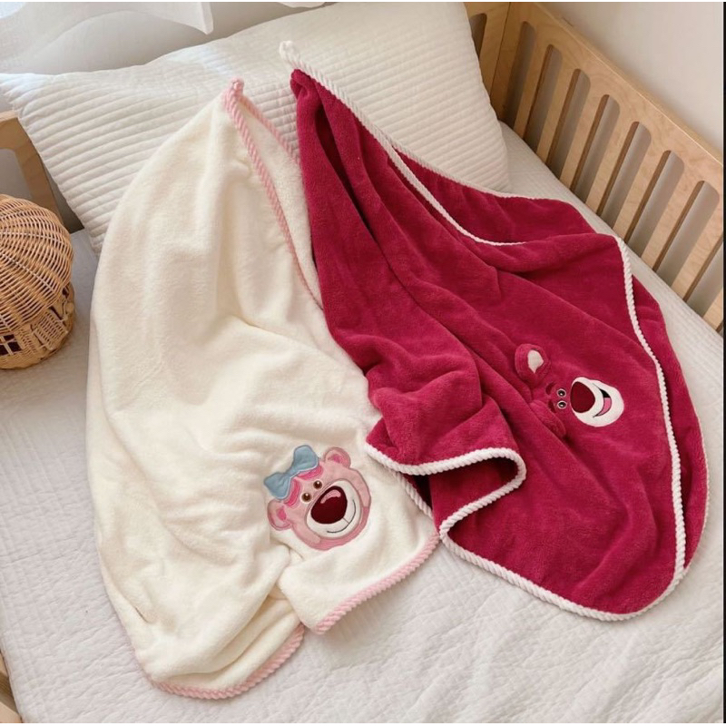 Set 2 Khăn Tắm, Khăn Mặt Gấu Hồng LOTSO