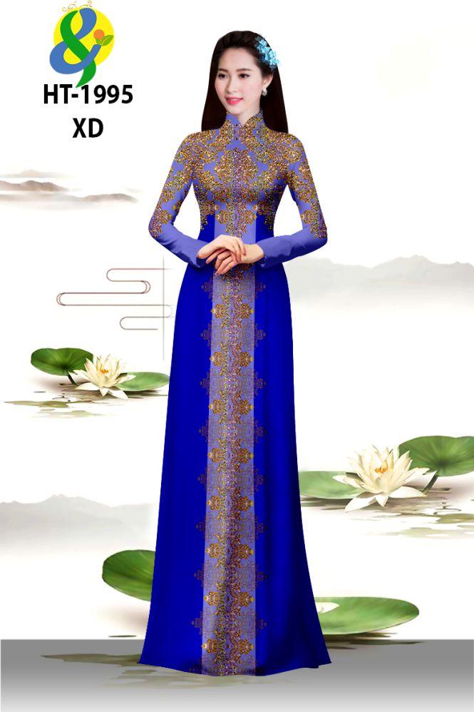Vải áo dài họa tiết hoa văn thổ cẩm HT-1995