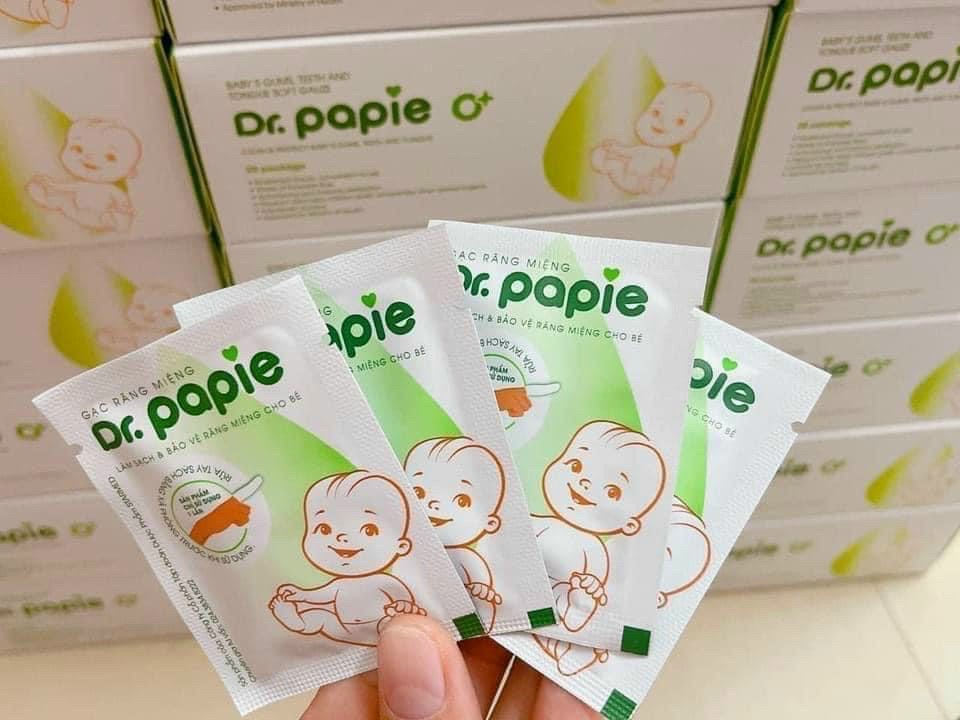 Gạc Rơ Lưỡi Dr Papie Vệ Sinh Răng Miệng Cho Bé