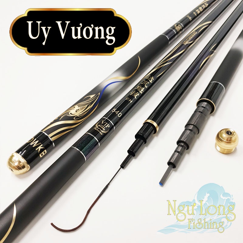 ⭐ Cần câu tay cao cấp Uy Vương 6H câu đơn đài chất liệu carbon CĐ-8 ⭐