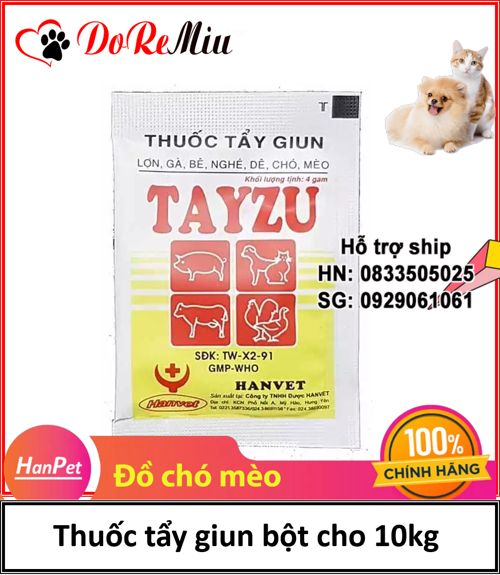 Thuoc tẩy giun sổ lãi chó mèo