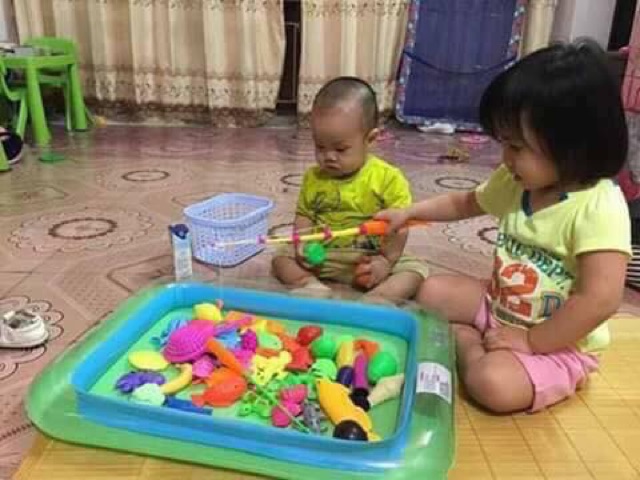 Bộ đồ chơi câu cá phao 2 cần câu