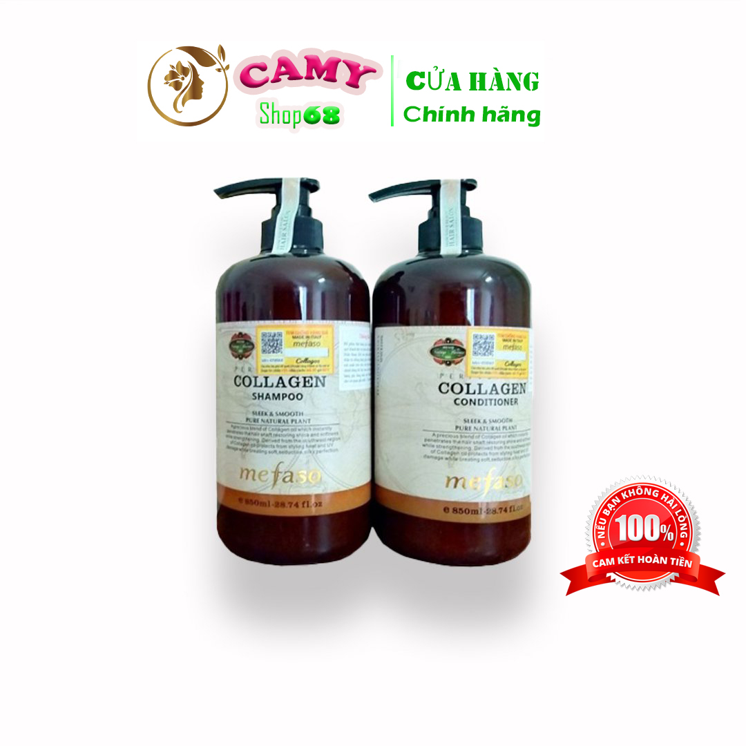 Cặp gội xả collagen mefaso 850ml *2 siêu phục hồi chính hãng Camy Shop68