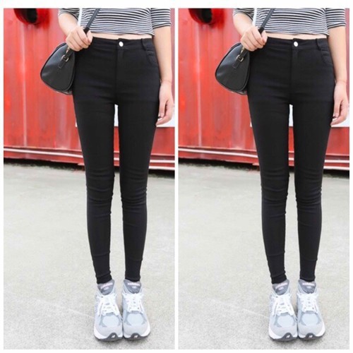 Quần Tregging Cạp Cúc Có Khoá Kéo Chất Cotton