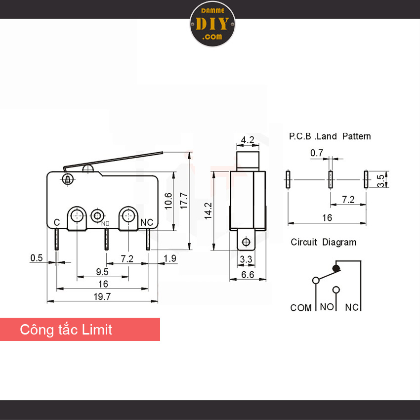 Công Tắc Hành Trình EndStop 5A 125-250VAC