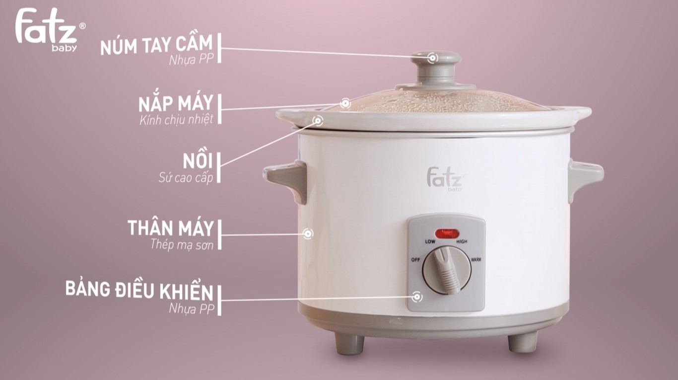 Nồi nấu chậm 2.5L - SLOW 3 - FB9025MH (màu trắng)