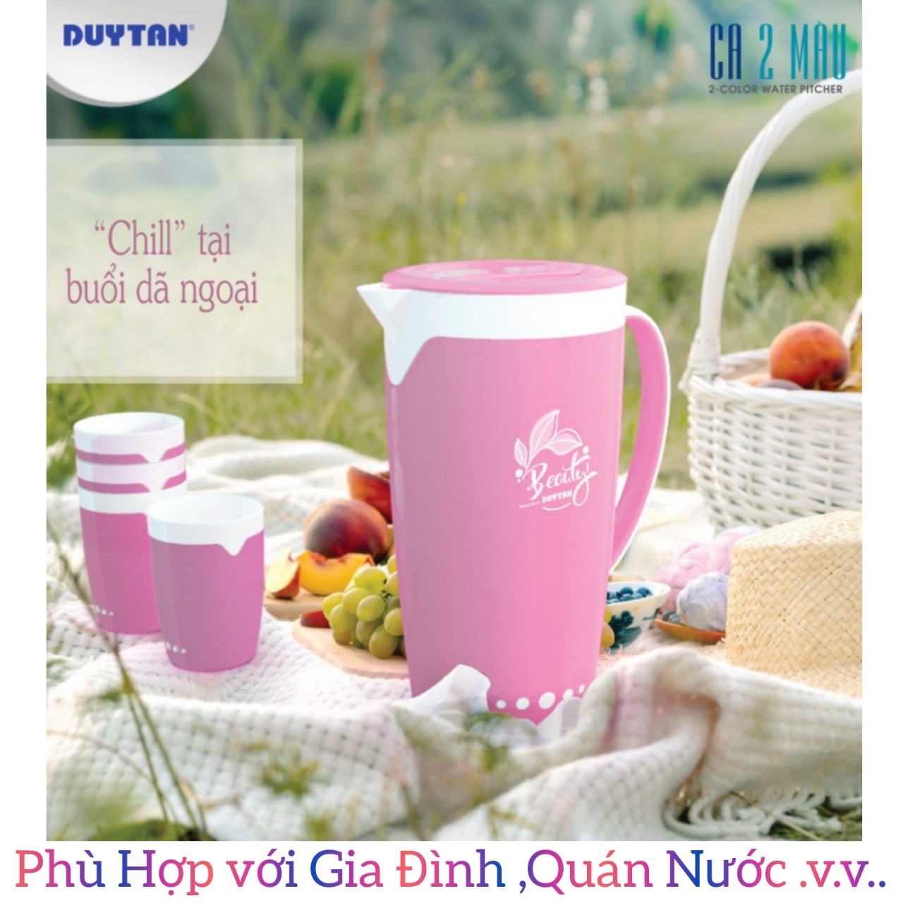 Ca Nhựa Có Quai Duy Tân 2 Lít -Ca Quai 2 Lít CA 5 CHẤM