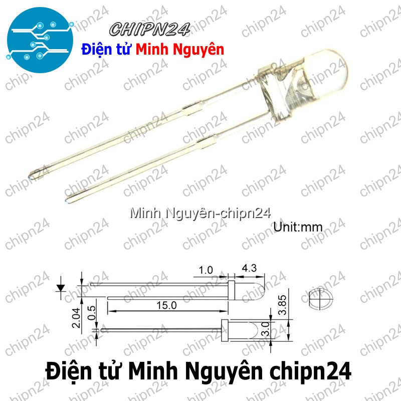 [25 con] (TK17, H11) Led 3mm trong 7 Màu RGB 2 chân (Nháy chậm) - HH006284