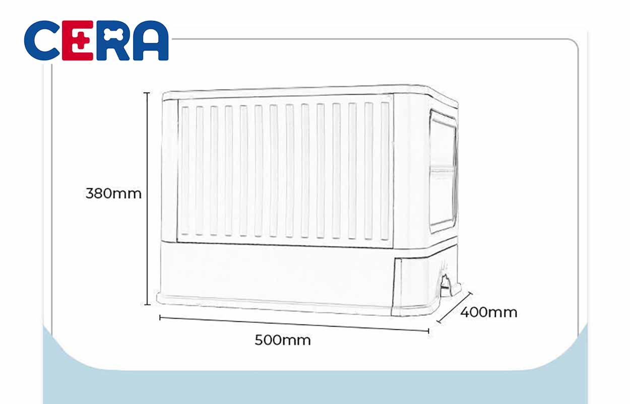 Nhà Cát Cao Cấp Cho Mèo - Khay Cát 007