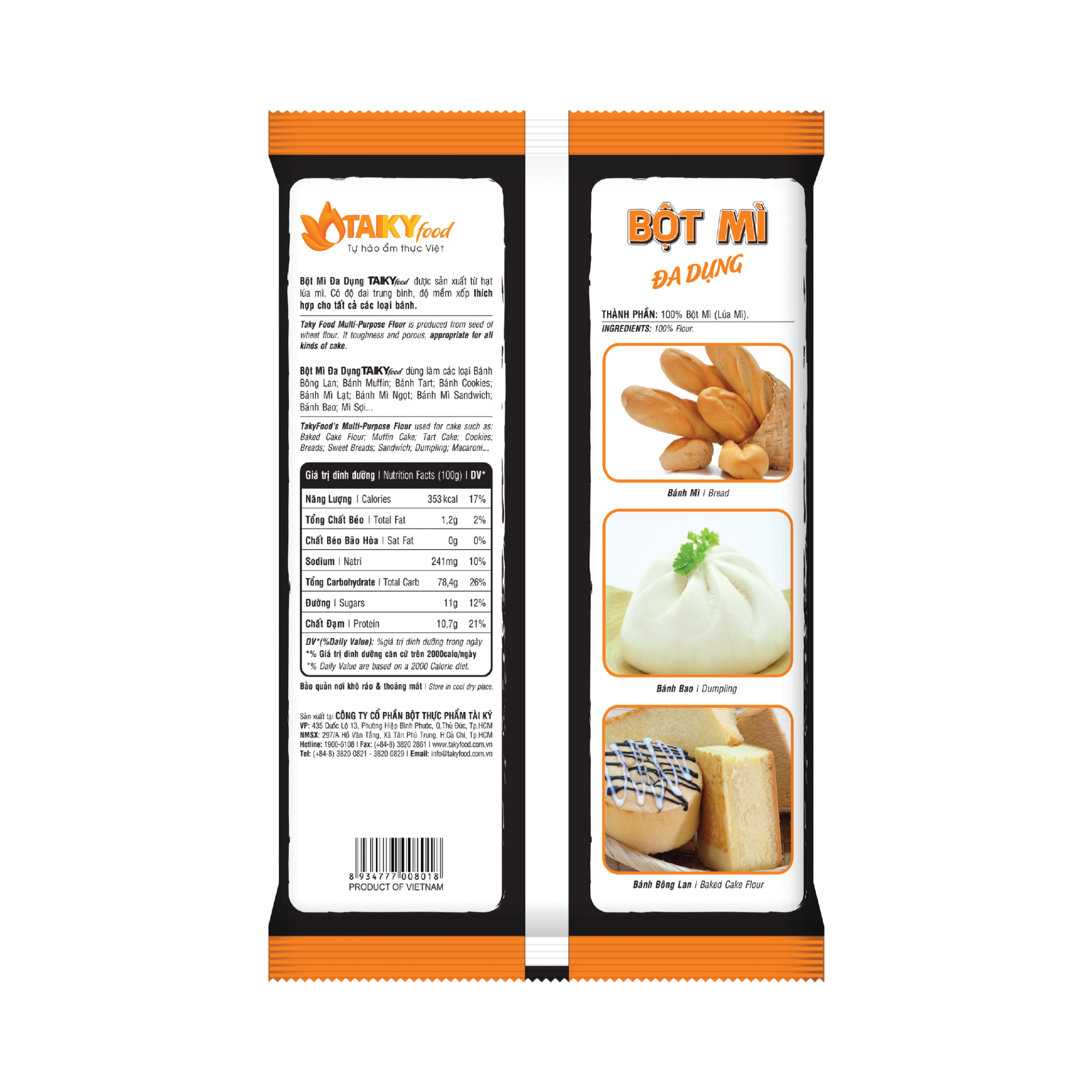 Bột mì đa dụng Tài Ký 500g