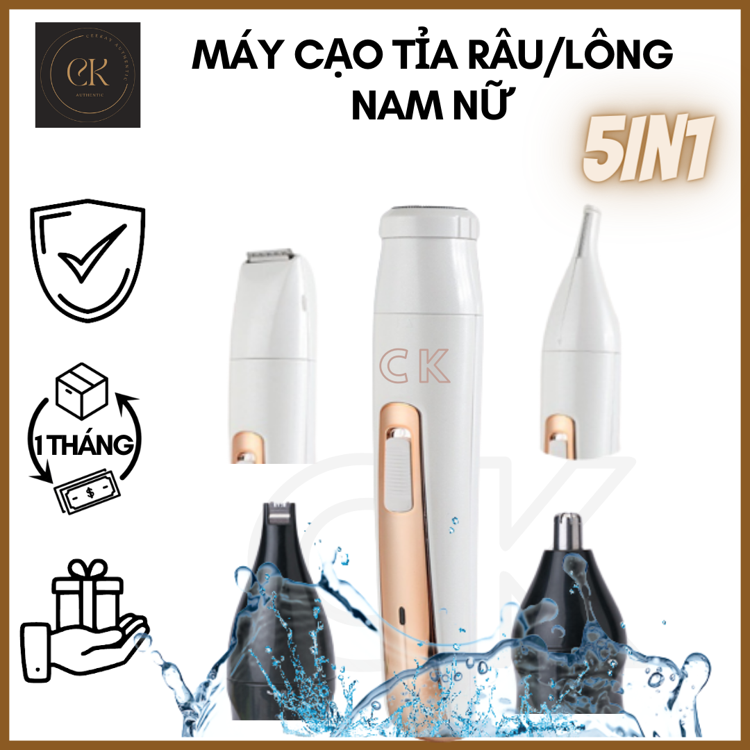 Máy cạo lông tỉa lông râu 4in1 CK - máy triệt lông - máy cạo râu - máy tỉa lông mũi, tỉa tóc, tỉa lông vùng kín nách mặt đa năng mẫu mới