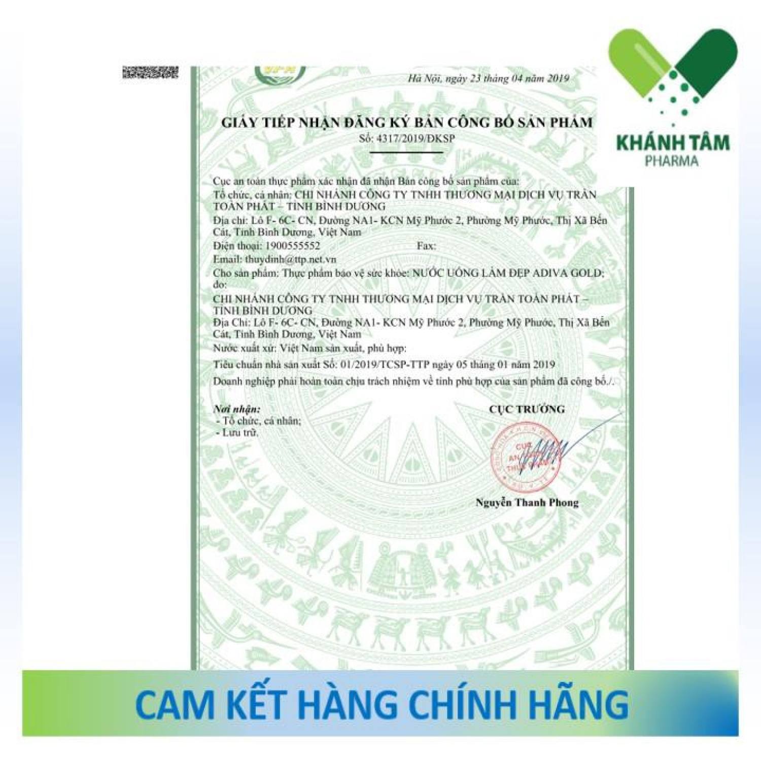 [Date mới ƞhất] COLLAGEN ADIVA GOLD - Nước uống collagen [colagen]