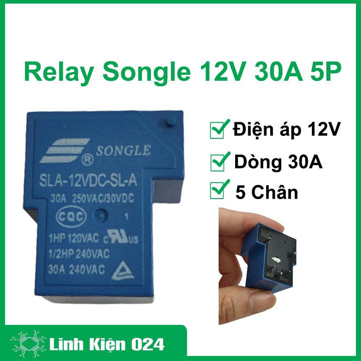 Rơ le, relay songle sla 12v 30a 5 chân