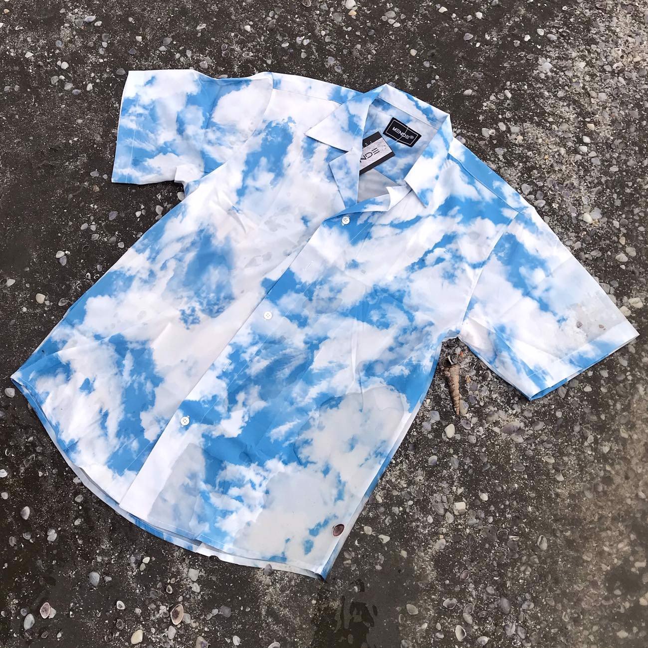 MENDE - BLUE CLOUD SHIRT - ÁO SƠ MI TAY NGẮN
