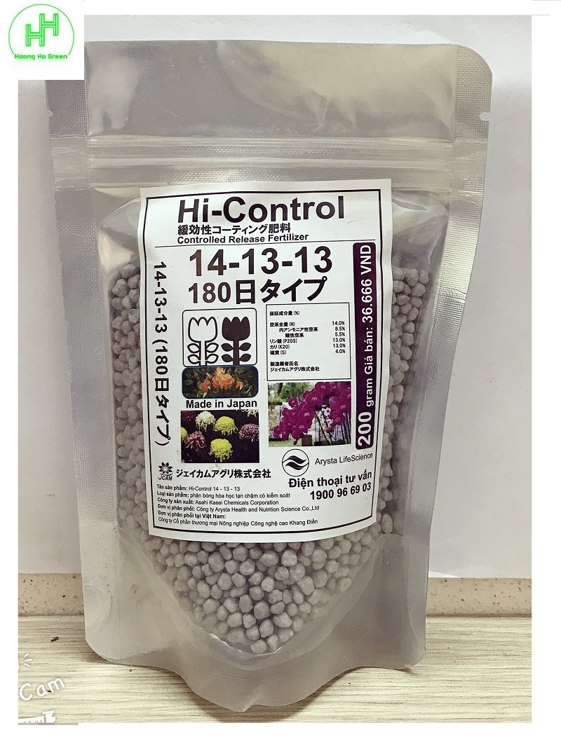 Phân chì tan chậm nhật bản hi-control 14-13-13 gói 200g