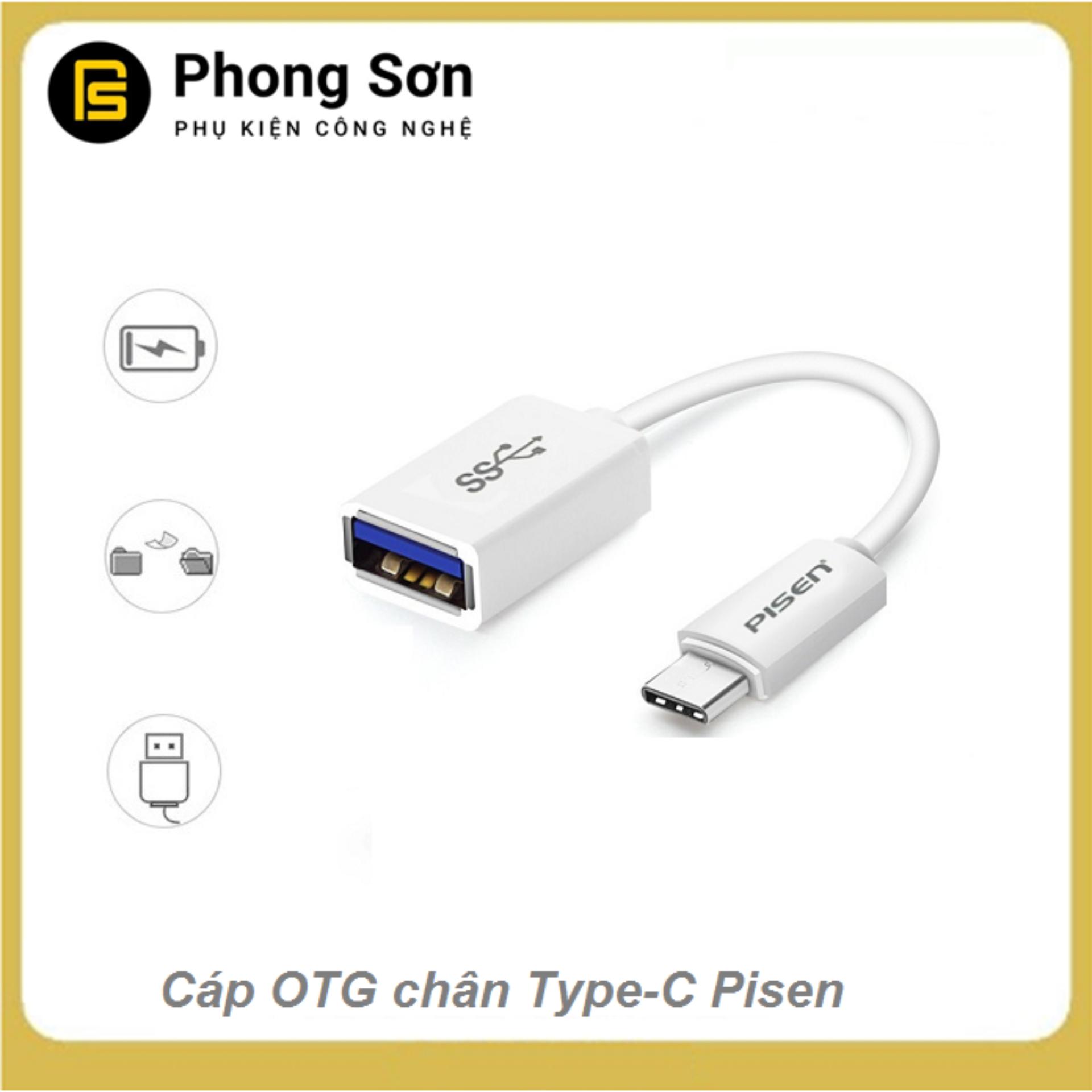 Cáp OTG 15cm Type C Pisen (Cho các dòng máy Androi đời mới )