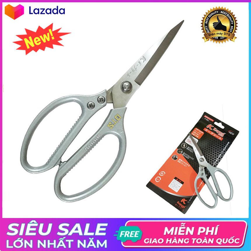 Kéo cắt đa năng, cắt thịt gà kapusi japan, cán trắng bạc, thép sk-5 không gỉ, kéo cắt thực phẩm chuyên nghiệp, kéo nhật nội địa sk5 siêu sắc, kéo nhà bếp, kéo cắt gà, cắt vịt, cắt thịt các loại