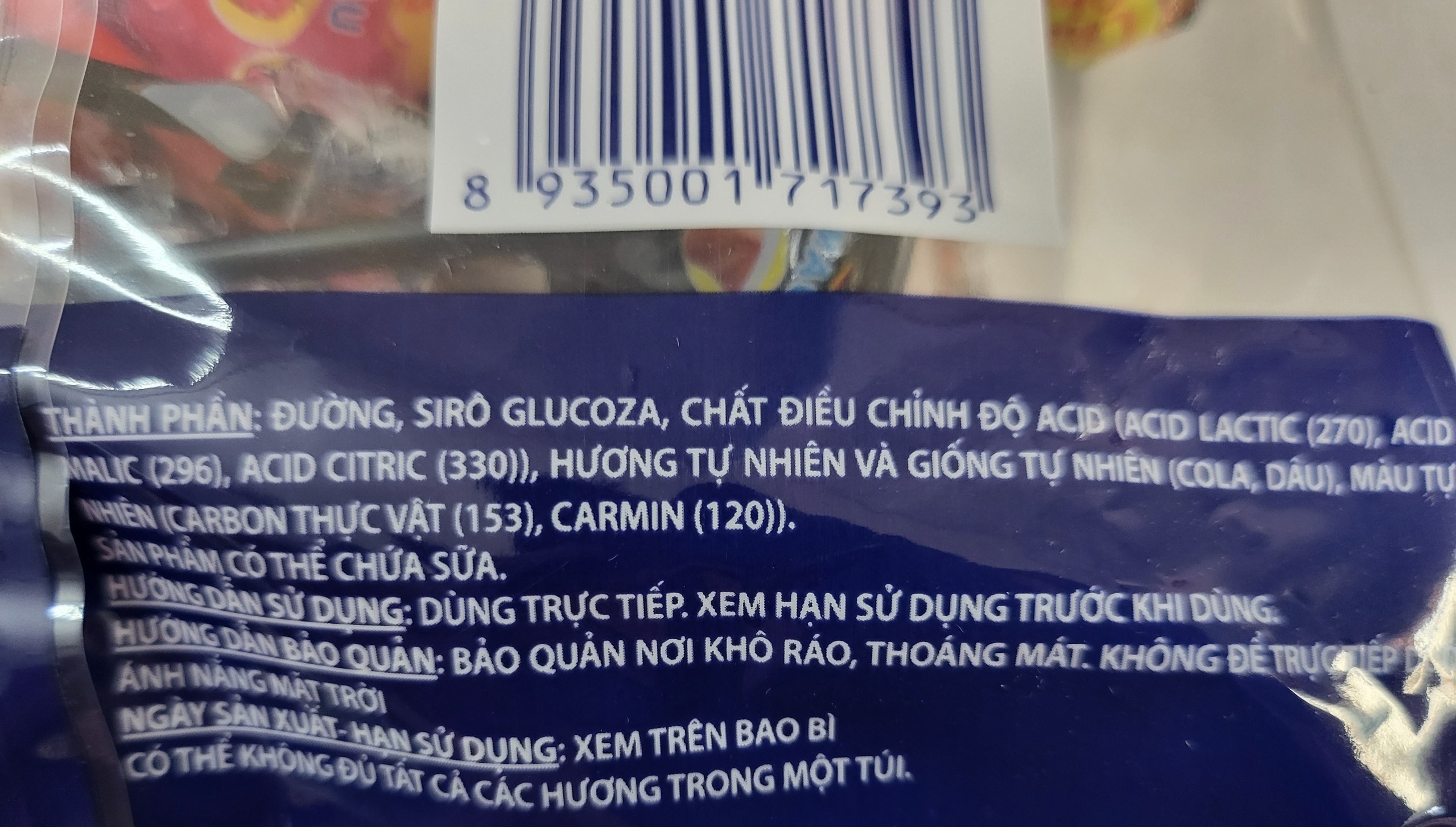 [Túi 58 que] KẸO MÚT SẮC MÀU (HƯƠNG DÂU, COLA) [VN] CHUPA CHUPS Mixed Lollipops