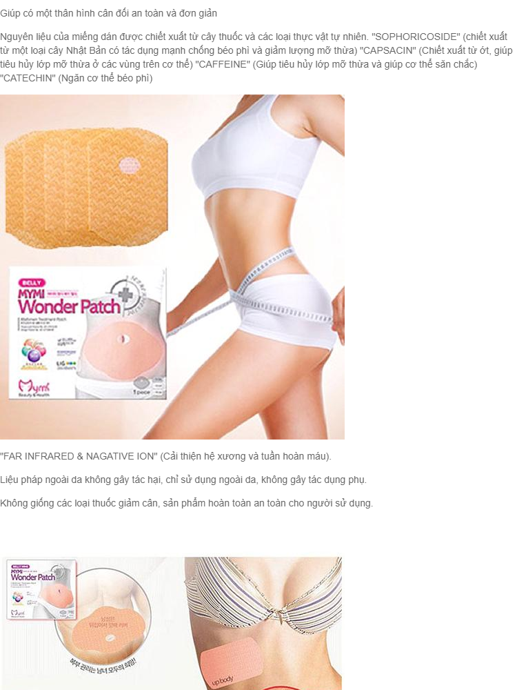 [HCM]Hộp 05 Miếng dán tan mỡ bụng