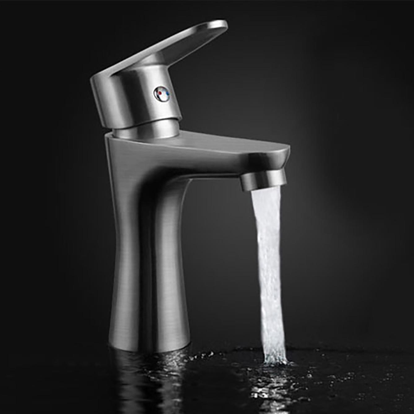 [HCM]Vòi chậu rửa (lavabo) nóng lạnh Inox 304