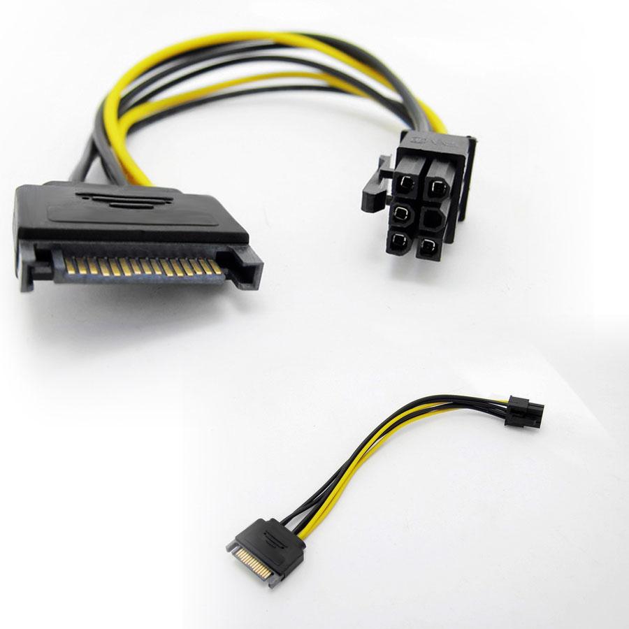 Cáp chuyển đổi nguồn SATA sang IDE 6Pin