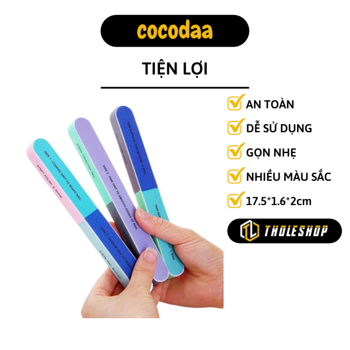 Cây dũa móng tay - Que dũa móng tay 6 mặt đánh bóng và chà nhám tiện dụng - Đồ dũa móng tay, chân hỗ trợ làm móng