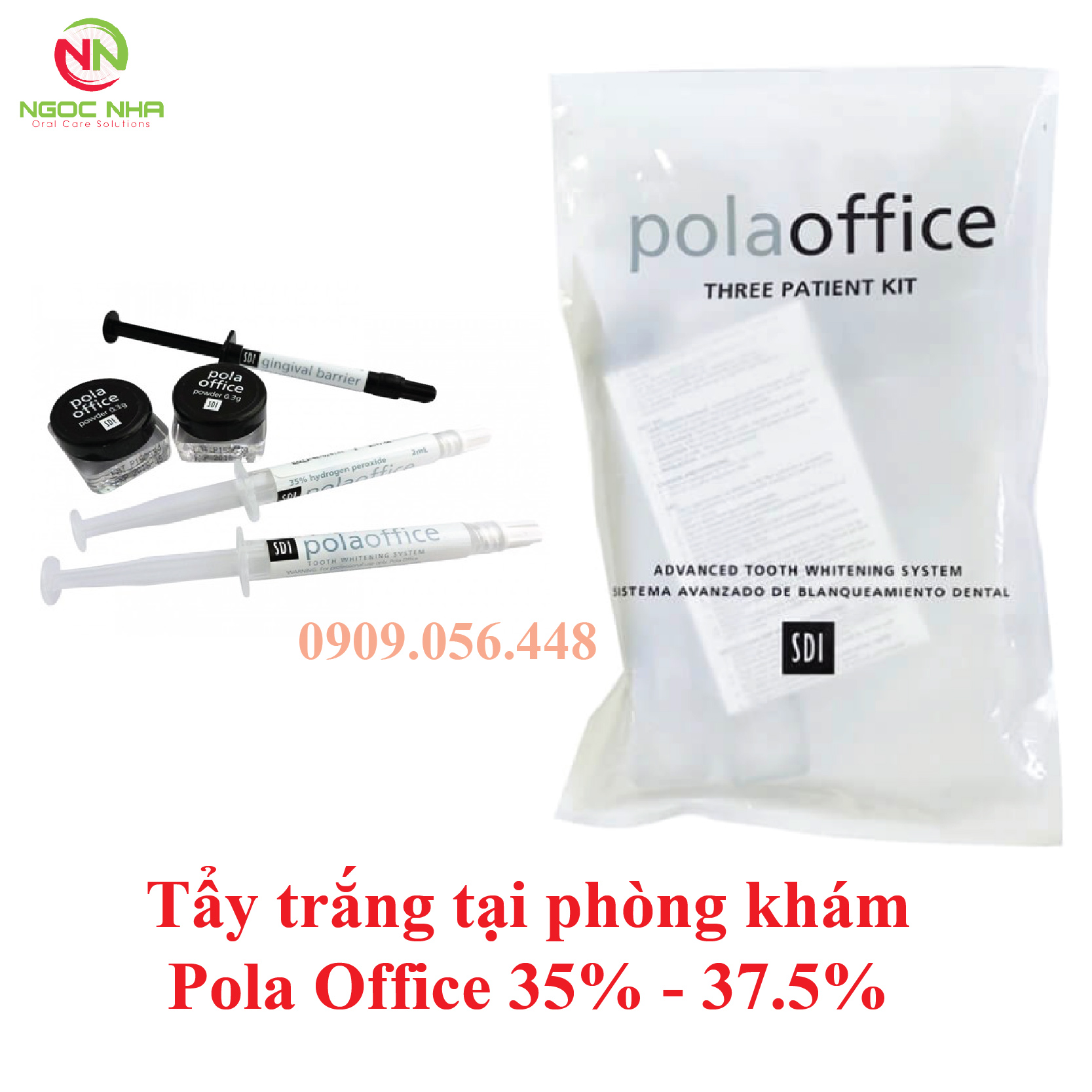 Gel tẩy trắng răng tại phòng khám nha khoa Pola Office 35% và Pola Office+  % 