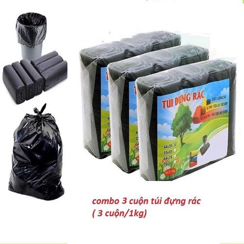 Set 3 Cuộn Túi Đựng Rác Tự Phân Huỷ 1Kg