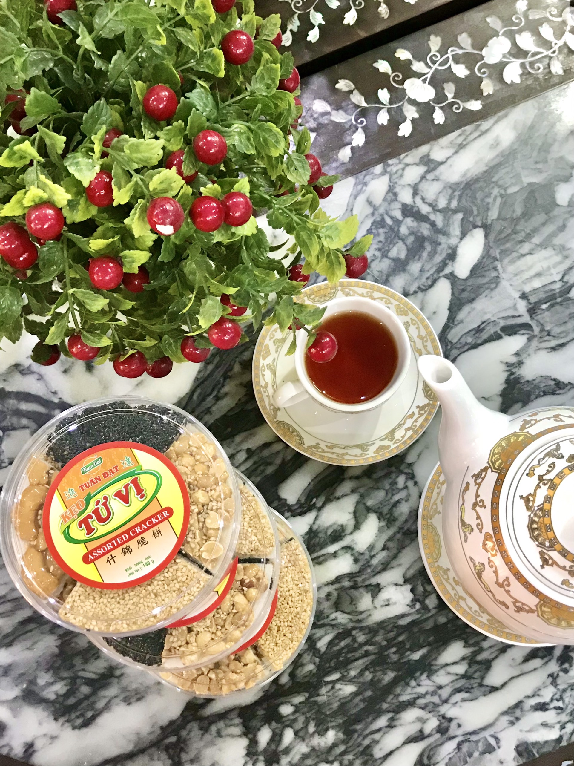 [HCM]Kẹo Tứ Vị Tuấn Đạt 180g