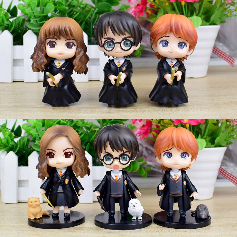 Combo 06 Mô Hình Nhân Vật Harry Potter - Cao 10Cm