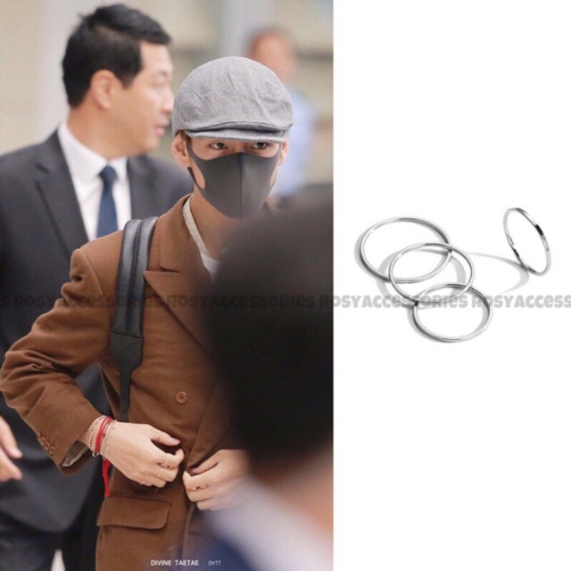 Nhẫn Tròn Basic V Bts