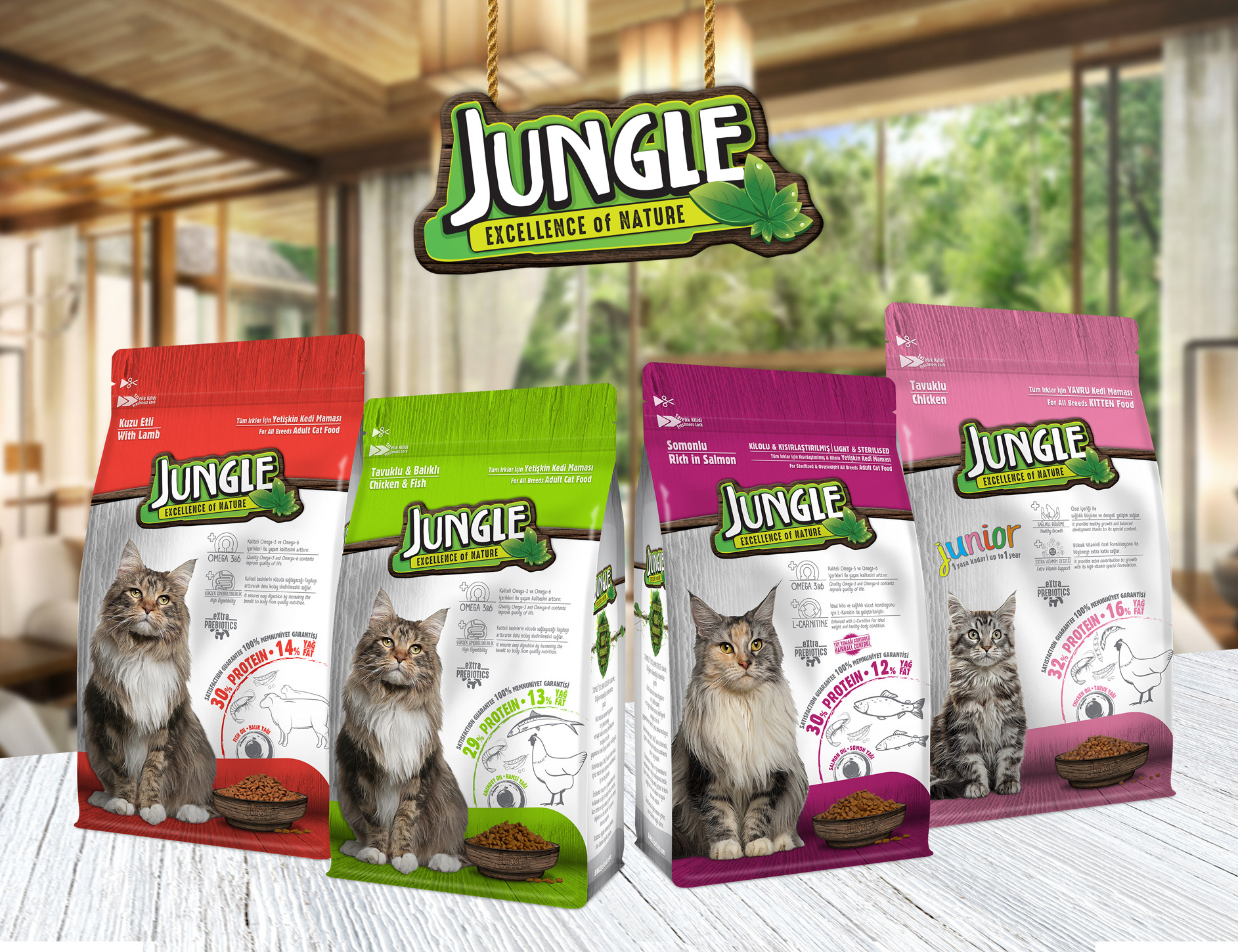 [NEW] Hạt Cho Mèo JUNGLE (Thổ Nhĩ Kỳ) Mọi Lứa Tuổi - [Nông Trại Thú Cưng]