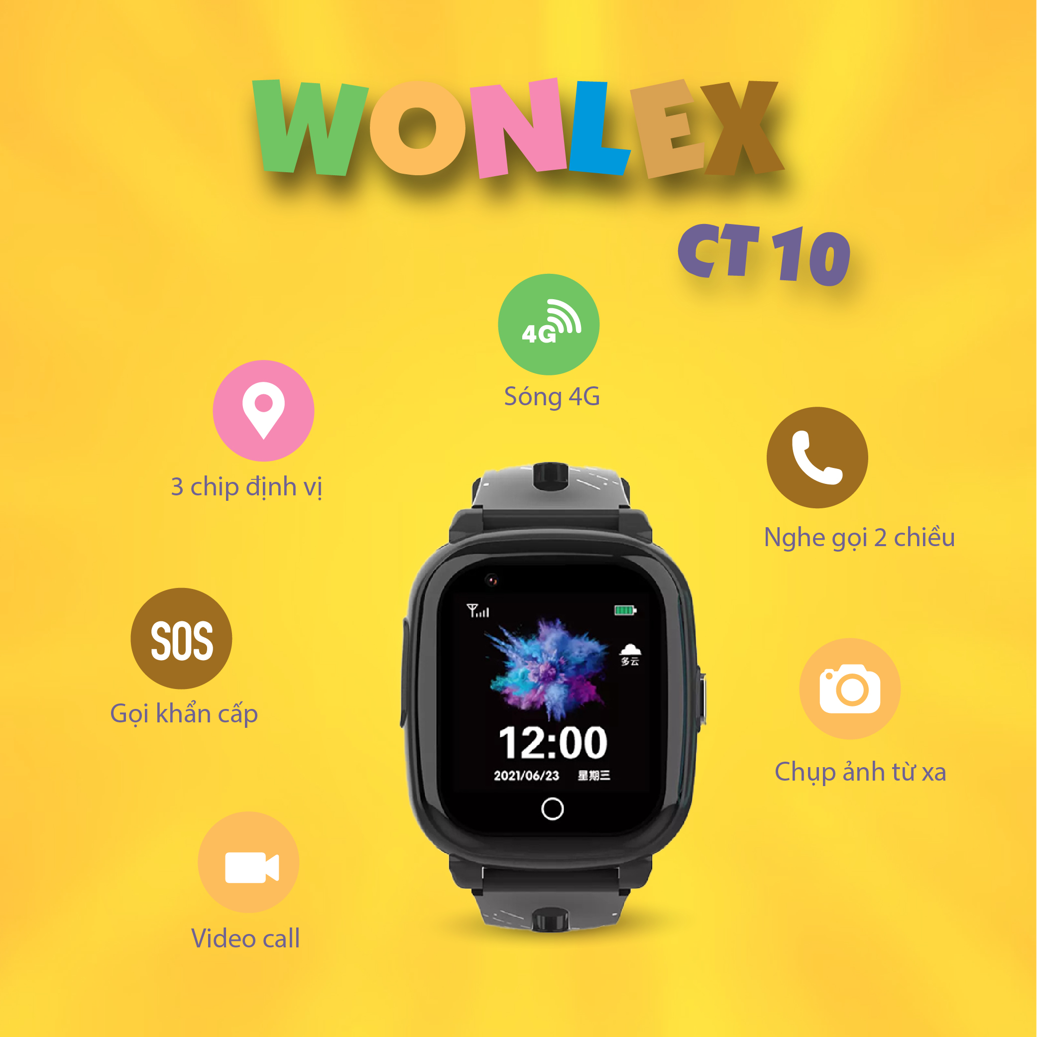 Đồng hồ định vị GPS cho trẻ em Wonlex CT10