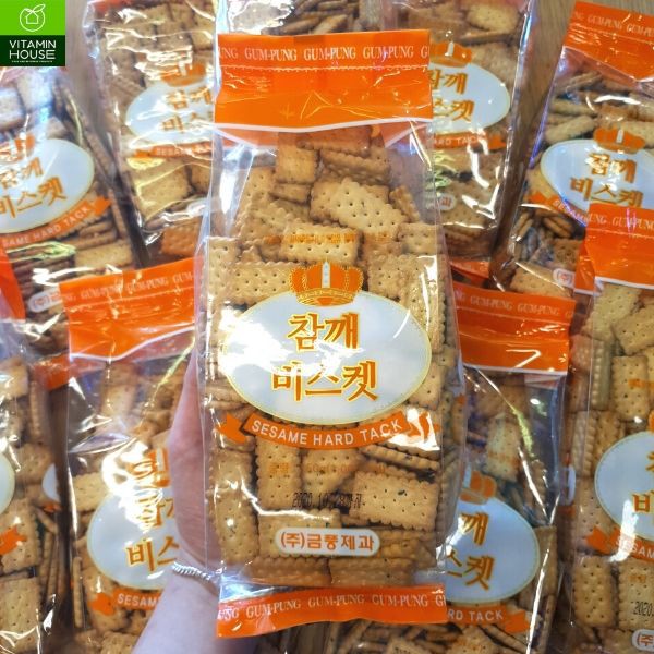 [250Gr] Bánh Quy Vừng Và Lúa Mạch New Cracker Gum Pung Hàn Quốc