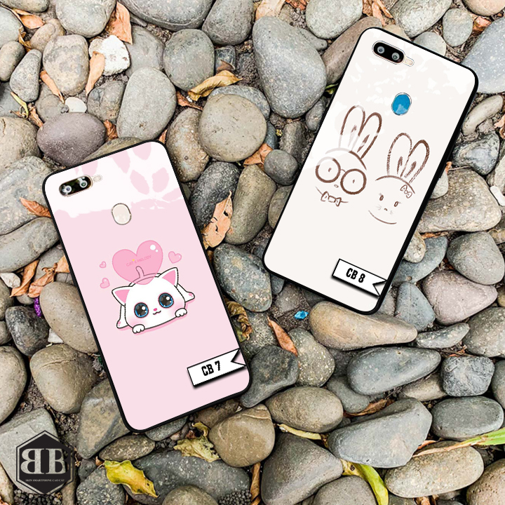 Ốp lưng kính cường lực Oppo F9 / Oppo A5S siêu cute