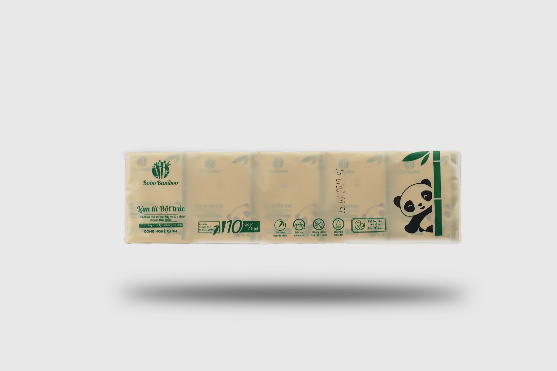 Thùng 120 gói bỏ túi Khăn giấy cao cấp Bobo Bamboo