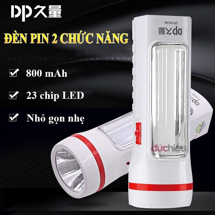 Đèn pin siêu sáng DP-9029, đèn sạc, đèn pin sạc, đèn bàn, đèn học, đèn pin cầm tay