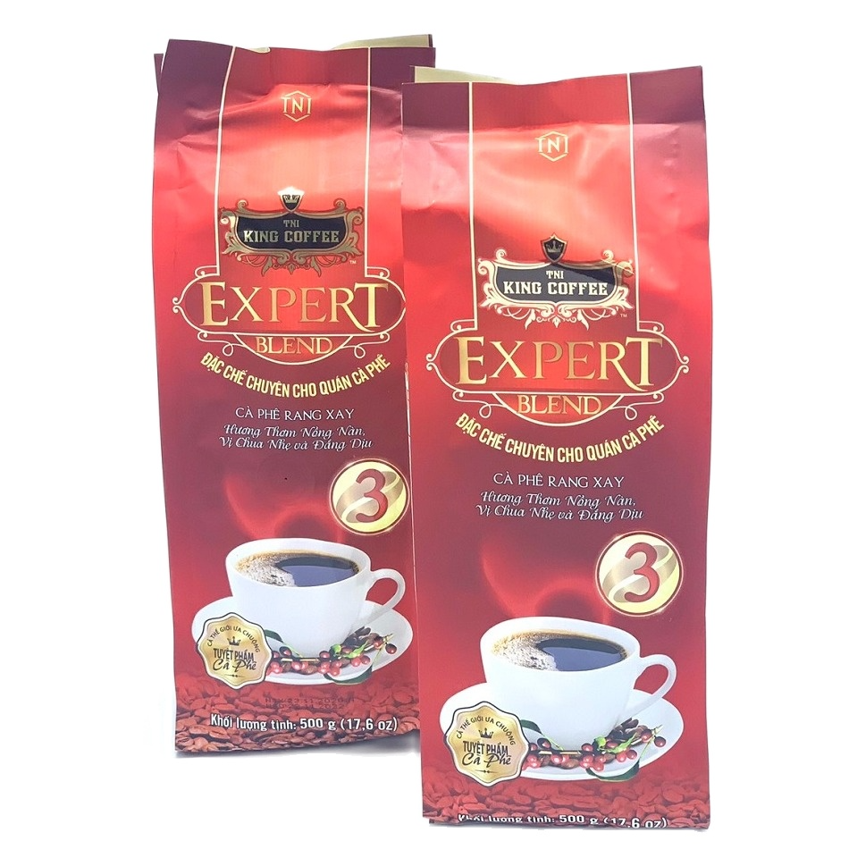 1Kg - Cà phê King Coffee pha phin EXPERT BLEND 3( Combo 2 Gói x 500gam)