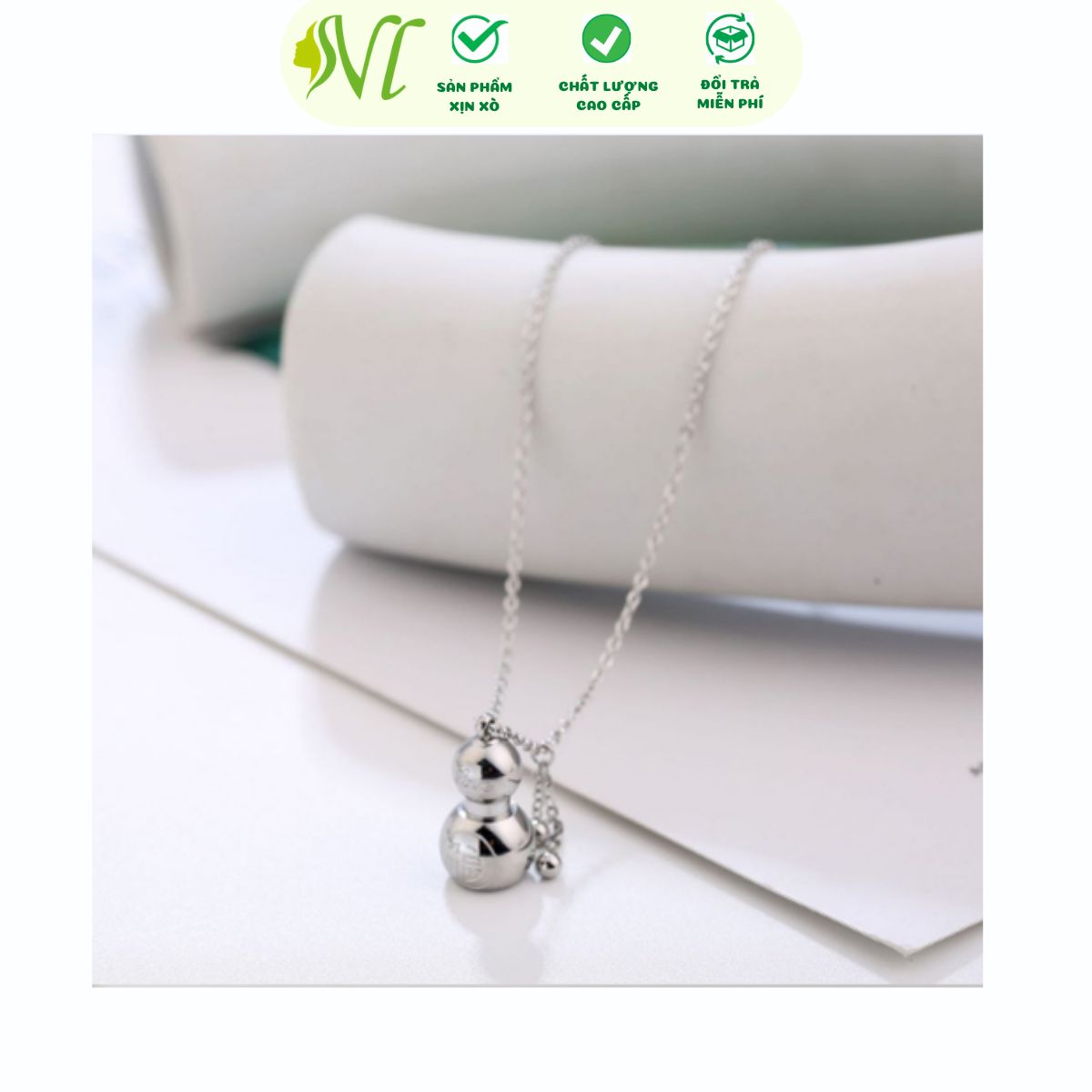 Dây chuyền nữ kiểu đẹp titan nữ hồ lô titan cute không đen không gỉ xài nước tốt - Người Đẹp Vì Lụa