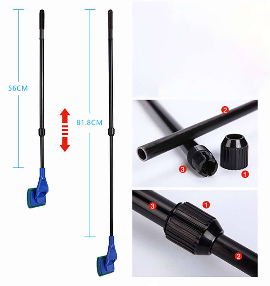 CÂY DỌN BỂ CÁ 5 TRONG 1 CÁN DÀI