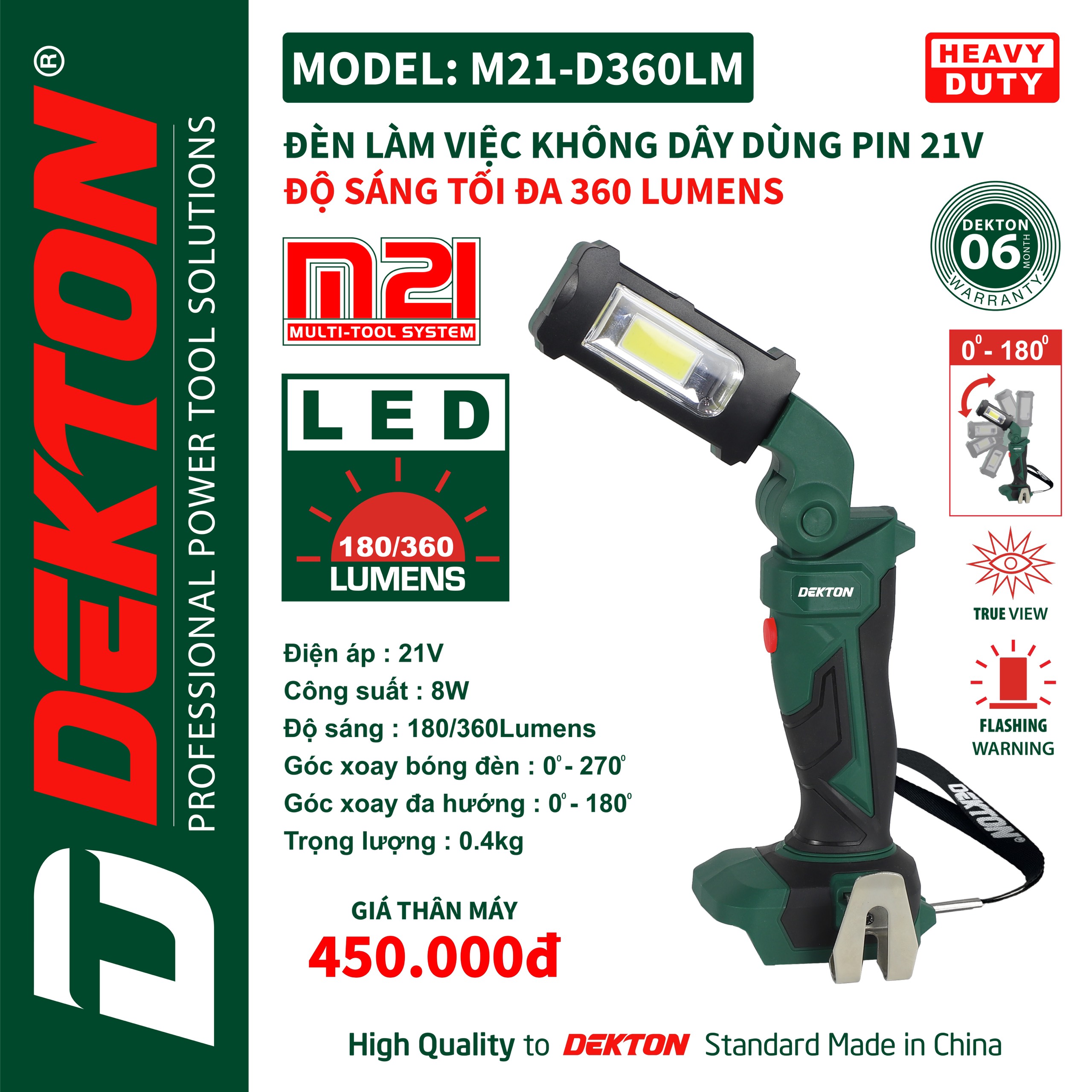 Đèn pin DEKTON M21 - D360Lumen