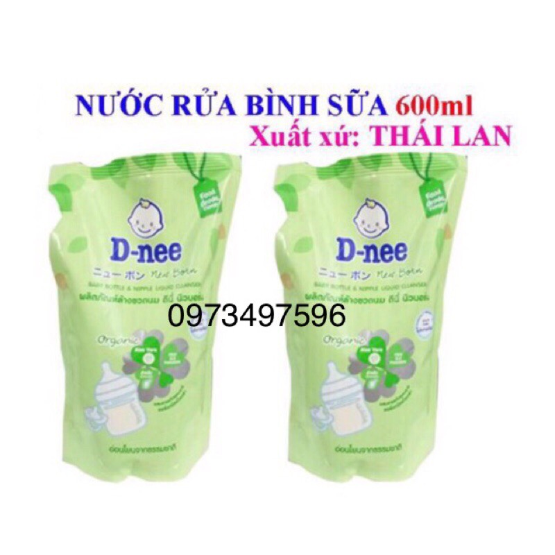 Nước Rửa Bình Sữa Dnee Rửa Rau Củ Quả Thái Lan 600Ml|2 Túi