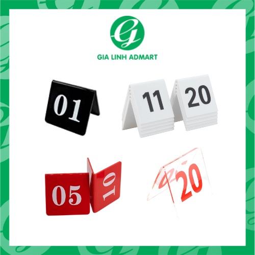 Số chờ, thẻ đánh số bàn mica 2mm