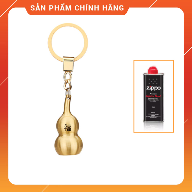 Vỏ Hộp Quẹt Bật Lửa Kiêm Móc Khóa Chief CF202 Thiết Kế Hình Qủa Hồ Lô Đẹp Độc Lạ - Dùng Xăng Bấc Đá Cao Cấp (KHÔNG XĂNG KHÔNG GAS)
