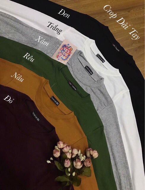 Áo Len Gân Croptop Dài Tay